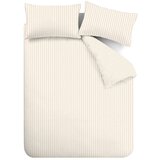 Catherine Lansfield Bež/kremno bela podaljšana flanelna posteljnina za zakonsko posteljo 230x220 cm Stripe – | Shoptok.si