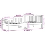  Dnevni ležaj 80 x 200 cm od masivne borovine | shoptok.hr