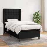 Box spring postelja z vzmetnico črna 80x200 cm blago, (20896709) Cene