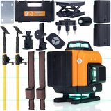 Rosfix SET LASERSKI NIVELIR ORANGE TIGER ROT16L – 16 LINIJ, IP54, 25 M, 285–400 CM STOJALO, 3500 MAH, (5000075888) | Shoptok.si