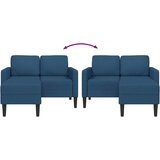 SOFA 2-sjed s ležaljkom u obliku slova L plava 125 cm tkanina | shoptok.hr