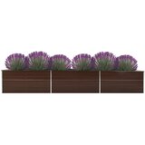 vidaXL Visoka greda pocinkano jeklo 480x80x45 cm rjava Cene