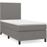  Okvir kreveta s oprugama i madrac tamnosivi 80x200cm od tkanine | shoptok.hr