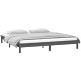  Posteljni okvir siv 135x190 cm trden les, (21073553) | Shoptok.si