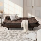 Time ZOFA S POSTELJNO FUNKCIJO, temno rjava tekstil | Shoptok.si