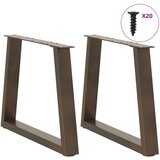  Noge za klubsko mizico v obliki črke V 2 kosa naravno jeklo 50 x (42-43,3) cm jeklo, (22123475) | Shoptok.si