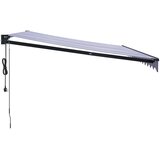  Automatska tenda na uvlačenje plavo-bijela 4,5 x 3 m | shoptok.hr