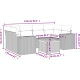  7-dijelni set vrtnih sofa od poliratana s jastucima bež | shoptok.hr