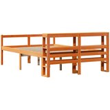  Okvir kreveta s uzglavljem voštano smeđi 120x190 cm od borovine | shoptok.hr