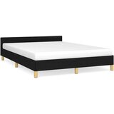  Za krevet s uzglavljem crni 140 x 200 cm od tkanine | shoptok.hr