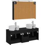  Set namještaja za kupaonicu 4 kom. Crni hrast | shoptok.hr