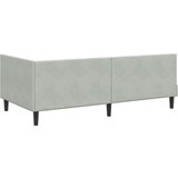 vidaXL Kotna postelja Svetlo siva 80 x 200 cm Samet in sodobno leseno | Shoptok.si