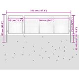  Vrtna vrata Čelik 350x75 cm Srebrna | Eponuda.com