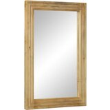 vidaXL Kopalniško ogledalo rjave barve 50x70x3 cm masivni les Mango | Shoptok.si