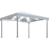  Sjenica s LED svjetlosnim trakama 400 x 300 cm krem aluminijska | shoptok.hr