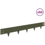  Ograda oko Travnjaka 50 pcs 100 x 15 cm Čelik Maslinastozelena | shoptok.hr