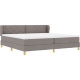 vidaXL Box Spring postelja s vzmetnico v taupe barvi, 200x200 cm, tkanina, (22051682) | Shoptok.si