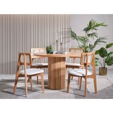 Hanah home lova - natural natural dining table & chairs set (4 pieces)