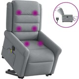Maison Chic Električni masažni naslanjač - Relax naslanjač s funkcijo vstajanja svetlo siv, (22062099) | Shoptok.si