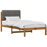  Krevetni okvir s tapiciranim uzglavljem Prirodna i svjetlosiva - Prirodna i svjetlosiva 75 x 190 cm | shoptok.hr