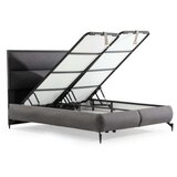 Hanah home Podnica za krevet s uzglavljem, 90x122x190 cm, Tamno siva Cijene