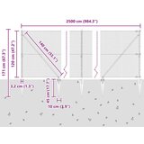  Pocinčana žičana ograda s 13 šiljatih štapova 1 2x25 m | shoptok.hr