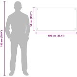 vidaXL Zaščita za kuhinjo Bela 100 x 50 x 0,8 cm kaljeno steklo | Shoptok.si