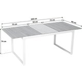 Gardenson Vrtna Miza Naxos, Masivno, Raztegljiva, 150-200x90 | Shoptok.si