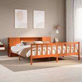 vidaXL Krevet s regalom za knjige bez madraca 180x200 cm od borovine | shoptok.hr
