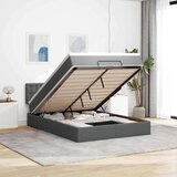 vidaXL otomanski krevet s madracem tamnosivi 140x190cm od tkanine | shoptok.hr