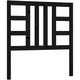 vidaXL Posteljno vzglavje črno 81x4x100 cm trdna borovina, (20647791) | Shoptok.si