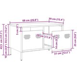 vidaXL TV ormarić ružičasti 68 x 39 x 43,5 cm hladno valjani čelik | shoptok.hr