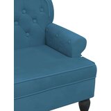 vidaXL Klop z naslonjalom modra 119,5x64,5x75 cm žamet | Shoptok.si