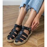 D/CEO Black closed espadrille sandals Kleona | shoptok.hr