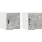 vidaXL Stenska kuhinjska omarica 2 pcs Betonsko siva 40 x 31 x 40 cm | Shoptok.si
