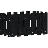  Vrtna sadilica s izgledom ograde crna 60x30x30 cm od borovine | Eponuda.com