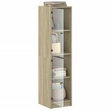  Visoka komoda sa staklenim vratima boja hrasta 35 x 37 x 142 cm | Eponuda.com