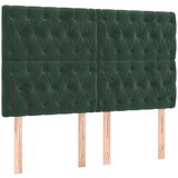  Posteljni okvir z vzglavjem temno zelen 160x200 cm žamet, (20906208) | Shoptok.si