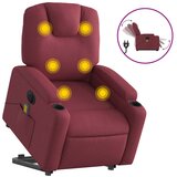 Maison Chic Električni masažni naslanjač - Relax naslanjač s funkcijo vstajanja vinsko rdeč, (22062327) | Shoptok.si