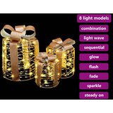 Dekoracija Poklon Kutije 3 pcs Topla bijela 20 x 20 x 20 cm PET | shoptok.hr