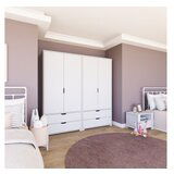 Hanah home duru 1600-022 matte white wardrobe | ePonuda.com