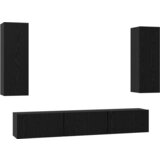 vidaXL Komplet TV omaric 5 pcs Črni hrast Srednja 30.5 x 30 x 90 cm | Shoptok.si