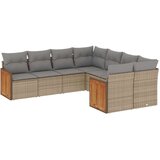  8-dijelni set vrtnih sofa od poliratana s jastucima bež | shoptok.hr