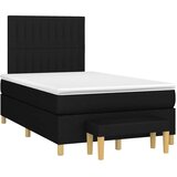 Krevet s oprugama i madracem crni 120 x 200cm od tkanine | shoptok.hr