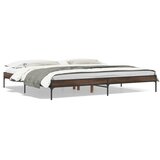  Okvir za krevet smeđi hrast 200x200cm konstruirano drvo i metal | shoptok.hr