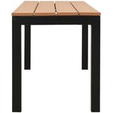  Vrtna klupa 110 cm od čelika i WPC-a smeđe-crna | Eponuda.com