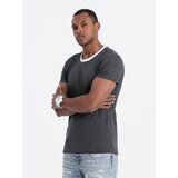 Ombre Men's t-shirt with raw finish - dark grey | shoptok.hr