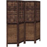  Sobna pregrada s 4 panela tamnosmeđa masivno drvo paulovnije 40 x 160 cm | shoptok.hr