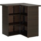  Kutni barski stol smeđi 100 x 50 x 105 cm od poliratana | shoptok.hr