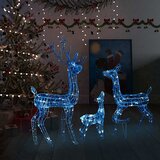  Akrilna ukrasna božićna obitelj sobova 300 LED plava | shoptok.hr